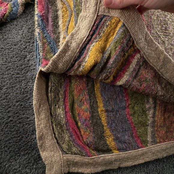 COOGI Classic Authentic Women Sweater Knit Linen Cotton Medium Colorful Multi - Picture 13 of 16